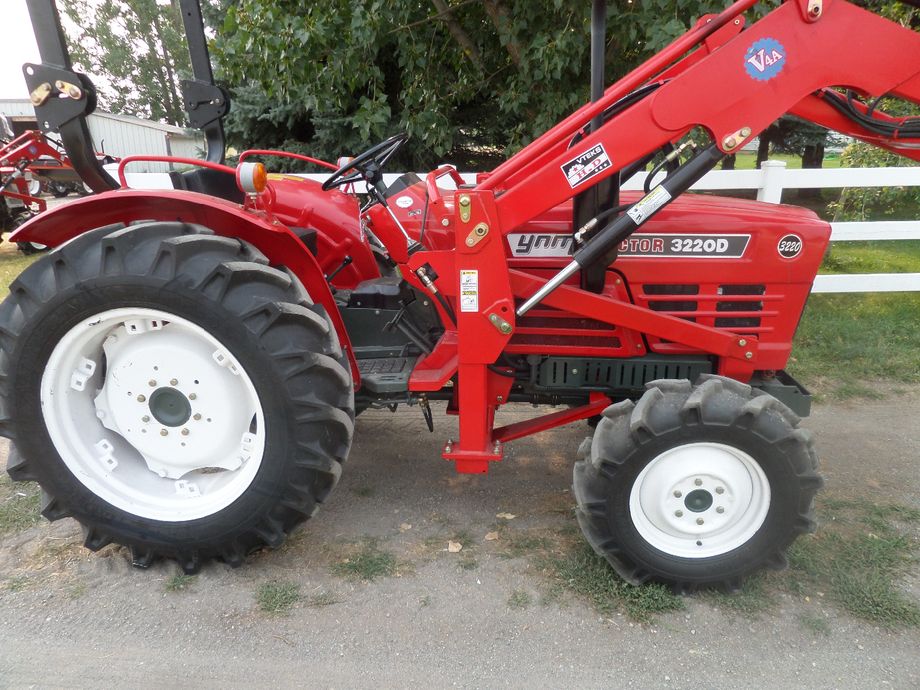 

16995
YNM model 3220-D 4x4 3 cylinder diesel tractor new loader
sold new in Japan then restored and we are a dealer- be in business over 10 Years
that a shuttle transmission with 3 forward and a reverse - shift on the fly
new auto leaving loader with quick attach bucket - call for specs
shift in 4x4- 5 gear ranges-new tires- ROPS is New- new Paint- three point hitch is Category #1 will work on all universal Cat 1 implements -
has Power Steering - parts available used and new out of Texas and Las Vegas
208-390-2774 biglittletractor@gmail.com 